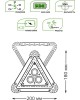 Фонарь GAUSS Фонарь авто. GFL802 зеленый/черный 15Вт лам.:светодиод. (GF802)