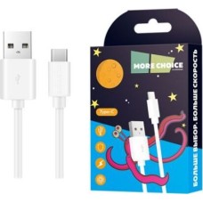 Кабель MORE CHOICE (4627151190792) K13a USB (m)-Type-C (m) 1.0м - белый