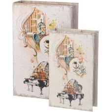 LEFARD НАБОР ШКАТУЛОК-КНИЖЕК ИЗ 2-Х ШТ 27Х18Х7/21Х13Х5 СМ 94-219