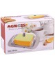 Масленка AGNESS 912-001 с пластиковой крышкой НЖС 19*7*12см