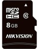 HIKVISION Карта памяти microSDHC UHS-I U1 C1 8 ГБ, 92 МБ/с, Class 10, HS-TF-C1(STD)/8G/ZAZ01X00/OD, 1 шт., без адаптера