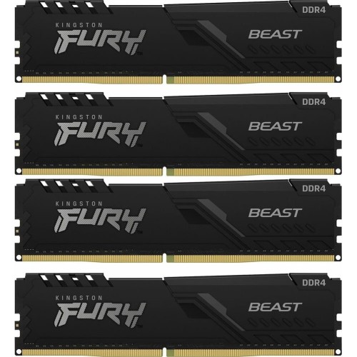 KINGSTON Память DDR4 4x8GB 3600MHz KF436C17BBK4/32 Fury Beast Black RTL Gaming PC4-28800 CL17 DIMM 288-pin 1.35В kit single rank с радиатором Ret KINGSTON Память DDR4 4x8GB 3600MHz KF436C17BBK4/32 Fury Beast Black RTL Gaming PC4-28800 CL17 DIMM 288-pin 1.35В kit single rank с радиатором Ret