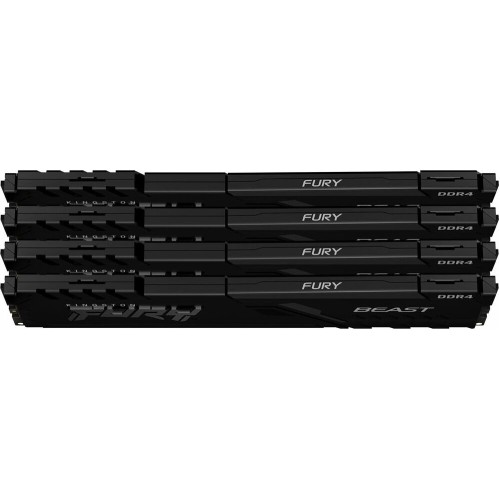 KINGSTON Память DDR4 4x8GB 3600MHz KF436C17BBK4/32 Fury Beast Black RTL Gaming PC4-28800 CL17 DIMM 288-pin 1.35В kit single rank с радиатором Ret KINGSTON Память DDR4 4x8GB 3600MHz KF436C17BBK4/32 Fury Beast Black RTL Gaming PC4-28800 CL17 DIMM 288-pin 1.35В kit single rank с радиатором Ret