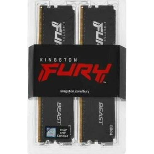 KINGSTON Память DDR4 4x8GB 3600MHz KF436C17BBK4/32 Fury Beast Black RTL Gaming PC4-28800 CL17 DIMM 288-pin 1.35В kit single rank с радиатором Ret KINGSTON Память DDR4 4x8GB 3600MHz KF436C17BBK4/32 Fury Beast Black RTL Gaming PC4-28800 CL17 DIMM 288-pin 1.35В kit single rank с радиатором Ret