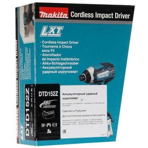MAKITA Ударный шуруповерт DTD152Z, без АКБ, без ЗУ MAKITA Ударный шуруповерт DTD152Z, без АКБ, без ЗУ