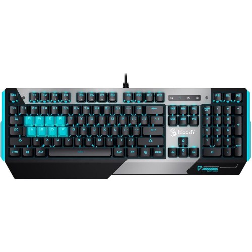 A4TECH Клавиатура Bloody B865, USB, серый + черный [b865 ice blue]