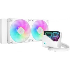 куллеры DEEPCOOL Система водяного охлаждения LT240 ARGB Soc-AM5/AM4/1200/1700/1851 белый 4-pin 38.71dB Al 280W 1504gr Ret (R-LT240-WHAMNC-G-1)