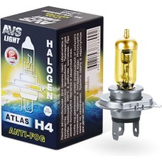 AVS Галогенная лампа /ATLAS ANTI-FOG/BOX желтый H4.12V.60/55W.коробка 1шт