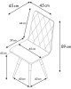 Стул обеденный POLINI Home Rio SM, бежевый-черный (2 кор.)