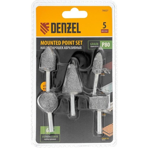 DENZEL Набор шарошек для дрели (ПШМ) 5 шт 76027 DENZEL Набор шарошек для дрели (ПШМ) 5 шт 76027