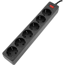 Сетевой фильтр 5BITES SP6B-518 GARDA - 6 роз - 1,8 м - черный