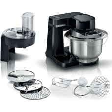 Комбайн BOSCH Кухонная машина Mum Serie 2 MUMS2EB01 планетар.вращ. 700Вт черный/серебристый
