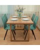 Стул обеденный POLINI Home Rio SM, мятный-черный (2 кор.)