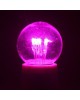 NEON-NIGHT Ретро-лампа светодиодная, диаметр 45мм, E27, 6 LED, 2Вт, РОЗОВЫЙ, прозрачная колба, 230В