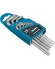 GROSS Набор ключей имбусовых Torx -TT, 9 шт: T10-T50, удлиненные, S2, сатинированные 16407