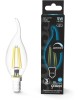 GAUSS Лампа филам. Filament 5Вт цок.:E14 свеча 220B св.свеч.бел.нейт. (упак.:10шт) (104801205-D)
