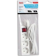 BURO Сетевой удлинитель BU-PS3.5/W 5м (3 розетки) белый (пакет ПЭ)