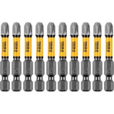 DENZEL Бита IMPACT, PZ3x50 мм, лазерная обработка шлица, сталь S2, 10 шт., Е 6,3 11693