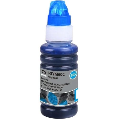 CACTUS Чернила CS-I-3YM60C №305, для HP, 100мл, голубой