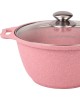 Кастрюля KUKMARA к31tsr а/пр литая 3,0л стекл/кр Trendy style rose