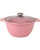 Кастрюля KUKMARA к31tsr а/пр литая 3,0л стекл/кр Trendy style rose