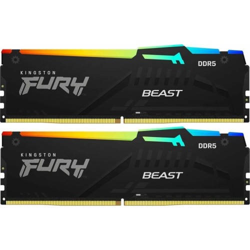 KINGSTON Память DDR5 2x8GB 5600MHz KF556C40BBAK2-16 Fury Beast RGB RTL Gaming PC5-44800 CL40 DIMM 288-pin 1.25В single rank с радиатором Ret KINGSTON Память DDR5 2x8GB 5600MHz KF556C40BBAK2-16 Fury Beast RGB RTL Gaming PC5-44800 CL40 DIMM 288-pin 1.25В single rank с радиатором Ret