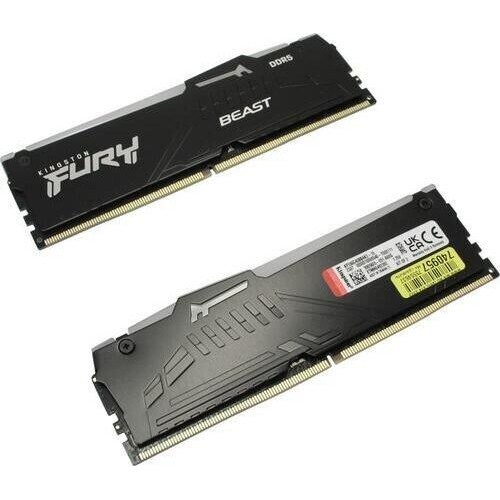 KINGSTON Память DDR5 2x8GB 5600MHz KF556C40BBAK2-16 Fury Beast RGB RTL Gaming PC5-44800 CL40 DIMM 288-pin 1.25В single rank с радиатором Ret KINGSTON Память DDR5 2x8GB 5600MHz KF556C40BBAK2-16 Fury Beast RGB RTL Gaming PC5-44800 CL40 DIMM 288-pin 1.25В single rank с радиатором Ret