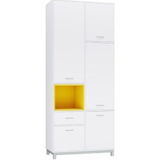Шкаф POLINI Шкаф двухсекционный Polini kids Mirum 2320, белый (4кор)