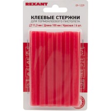 REXANT Стержни клеевые Ø11мм, 100мм, красные (6 шт/уп), блистер