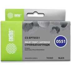 CACTUS Картридж CS-EPT0551, T0551, черный / CS-EPT0551