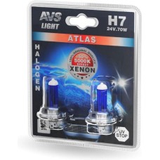 AVS Галогенная лампа ATLAS/5000К/ H7.24V.70W.блистер 2шт