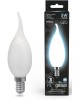 GAUSS Лампа филам. Filament 5Вт цок.:E14 свеча 220B св.свеч.бел.нейт. (упак.:10шт) (104201205)