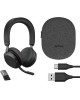 JABRA Гарнитура Evolve2 75, Link380a MS Stereo Black, для компьютера/мобильных устройств, накладные, Bluetooth/радио, черный [27599-999-999]