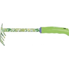 Грабли PALISAD Грабли 5-зубые, 85х310 мм, стальные, пластиковая рукоятка, FLOWER GREEN 62039