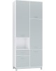 Шкаф POLINI Шкаф двухсекционный Polini kids Mirum 2320, белый-серый (4кор)