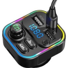 FM-трансмиттер ACV FMT-130B Ж-К диспл/USB/Bluetooth/RGB