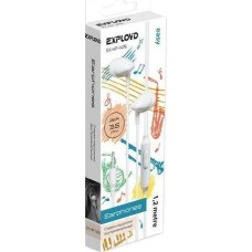 Наушники EXPLOYD (EX-HP-1476) 3.5mm/белый/1.2М/Easy