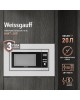 WEISSGAUFF Встраиваемая микроволновая печь HMT-205, 20л, 700Вт, нержавеющая сталь [404294]