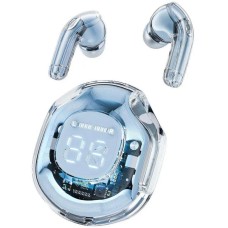 ACEFAST Беспроводные наушники T8 Crystal color bluetooth earbuds. Цвет: сине-голубой