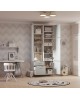 Шкаф POLINI Шкаф двухсекционный Polini kids Mirum 2320, белый-серый (4кор)