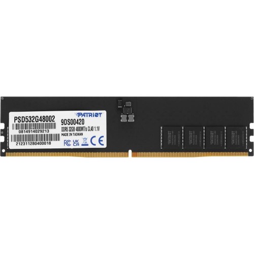 PATRIOT Модуль памяти DIMM DDR5-4800 32GB PSD532G48002 PATRIOT Модуль памяти DIMM DDR5-4800 32GB PSD532G48002