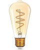 GAUSS Лампа филам. Filament ST64 6Вт цок.:E27 эдисон 220B св.свеч.бел.теп. (упак.:10шт) (157802006)