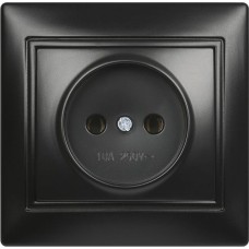 Розетка SMARTBUY (SBE-01b-10-S1-N-c) Венера, 1-местная, черный