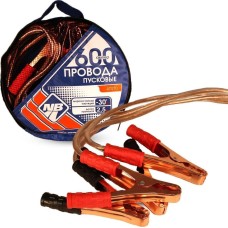 Провода пусковые NOVA BRIGHT 600А с прозрачной изоляцией, в сумке, 2.5м 47010