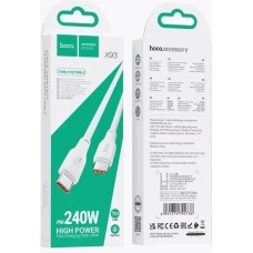 Кабель HOCO (6931474790736) X93aa 240W USB 5.0A PD 240W для Type-C Type-C , 1м - белый