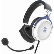 A4TECH Гарнитура игровая Bloody M590i, для компьютера и игровых консолей, мониторные, проводные USB/3,5 мм, синий / белый [m590i sports navy]