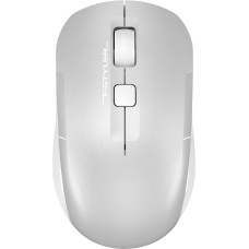 A4TECH Мышь Fstyler FB26CS Air2 серебристый/белый оптическая 2000dpi silent беспров. BT/Radio USB для ноутбука 4but (FB26CS AIR2 ICY WHITE)