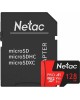 NETAC Карта памяти microSDXC UHS-I U1 P500 Eco 128 ГБ, 90 МБ/с, Class 10, NT02P500ECO-128G-S, 1 шт., без адаптера