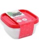 Посуда из пластика OURSSON CP1081S/RD наб. контейнеров квадрат. 2шт.х0,45л