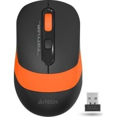 A4TECH Мышь беспроводная Fstyler FG10S, радио, оптическая, USB, 2000dpi, черный и оранжевый [fg10s orange]